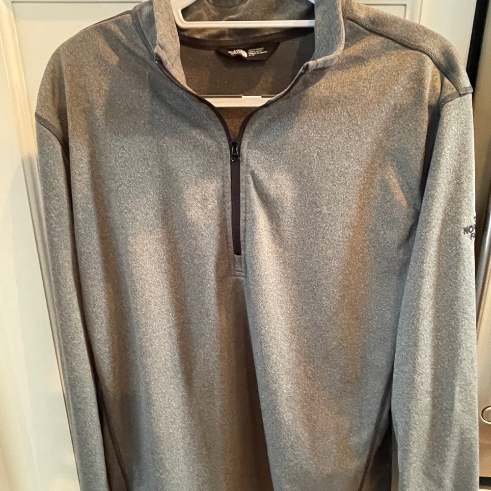 NEW- The North Face Gray Quarter-Zip Pullover